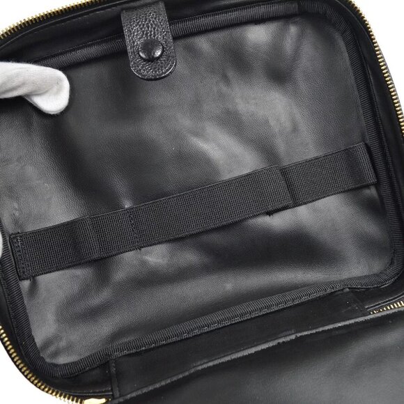 Chanel Black Calfskin Timeless Lunch Box Vanity 24 2way Handbag 48707 - Picture 2 of 13